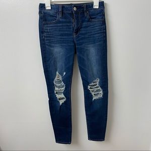 distressed skinny jeans